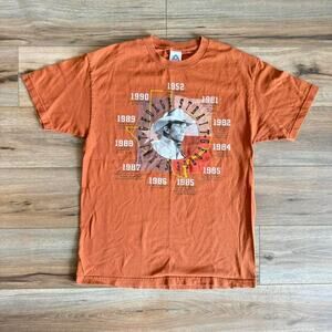 Vintage George Strait Timeline Texas Double Sided Tee Large 100% Cotton Shirt OG